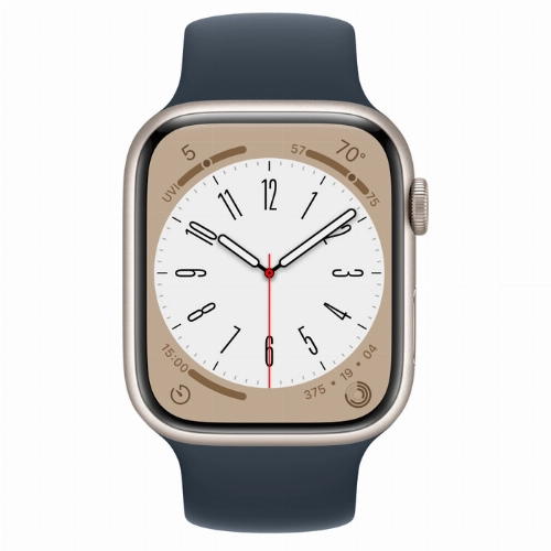 Умные часы Apple Watch Series 8 45 мм Starlight Aluminum Case with Blue Solo Loop
